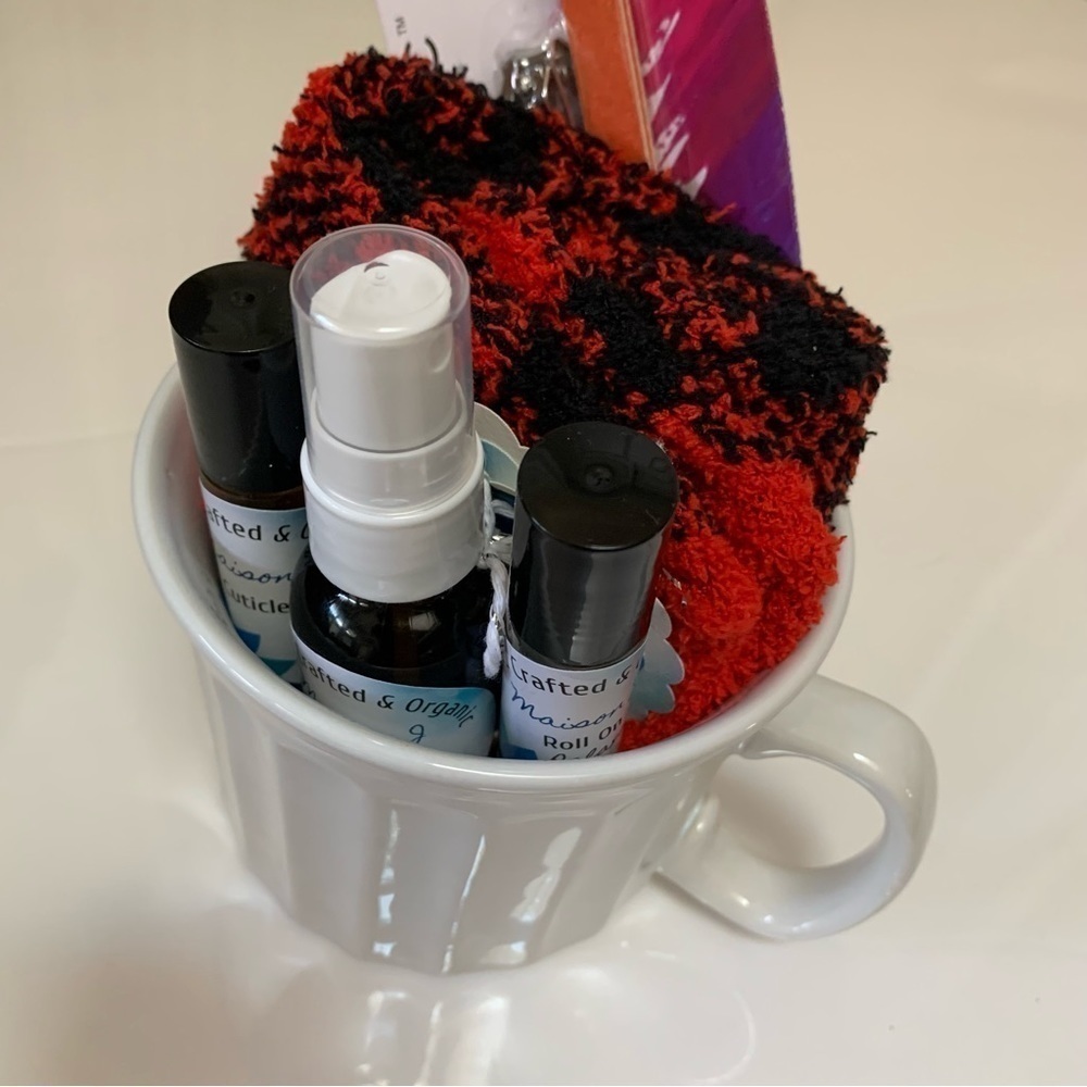 Aromatherapy Spa self care bundle gift set handcrafted organic oversized mug - Picture 5 of 8